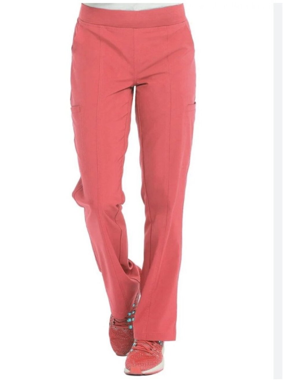 Med Couture Yoga Stretch Quick Dry Stretch Women's Scrub Pants -2X - Coral 8744